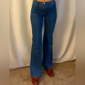 Abercrombie & Fitch blue bell bottoms jeans